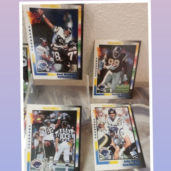 🏈Chargers set of 7 football trading cards🏈 - Picture 8 of 11